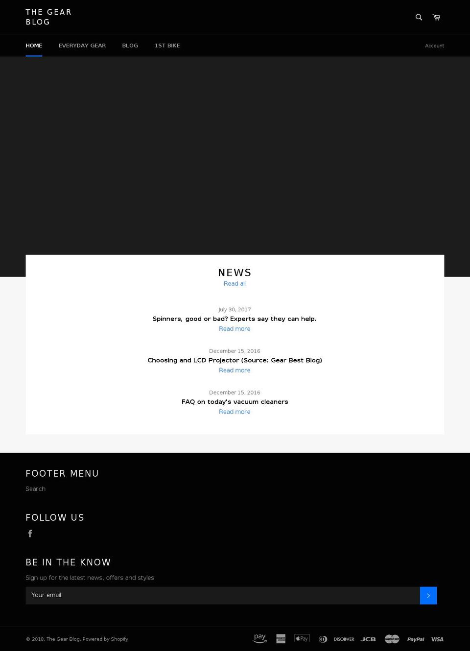 thegearblog.com — Shopify storefront screenshot