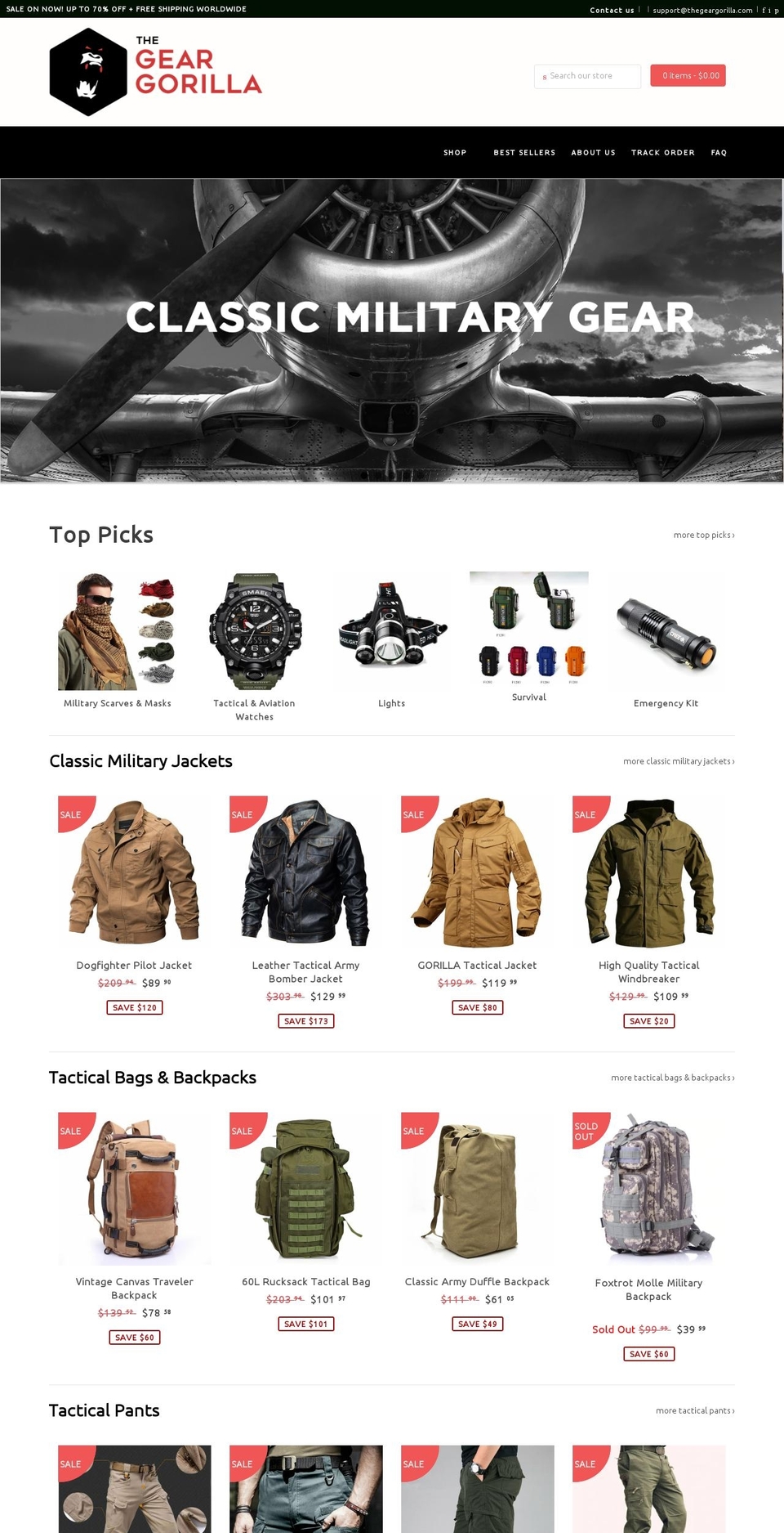 purchase-your-own-copy-support-develiper Shopify theme site example thegeargorilla.com