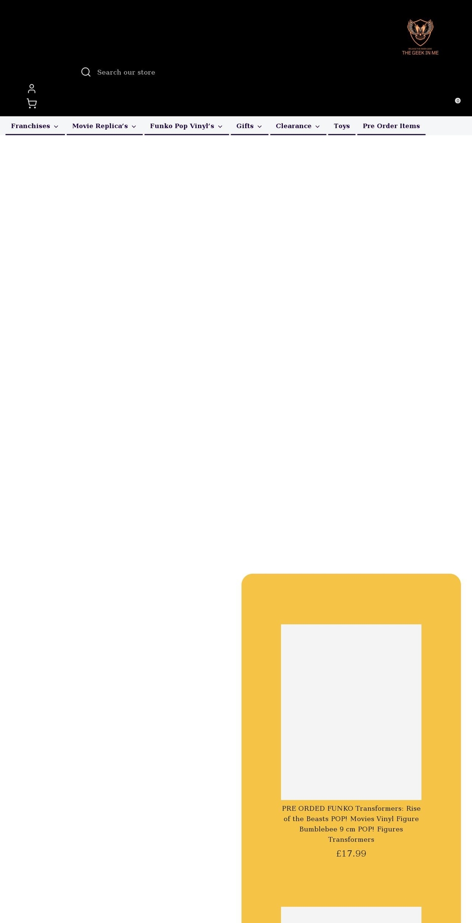 thegeekinme.co.uk shopify website screenshot