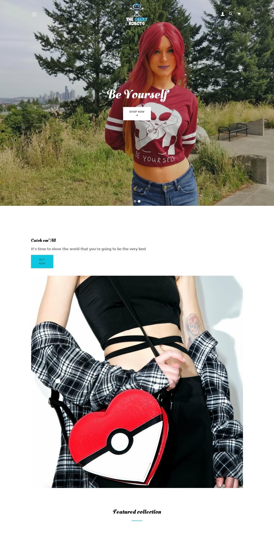 thegeekyrobots.com shopify website screenshot