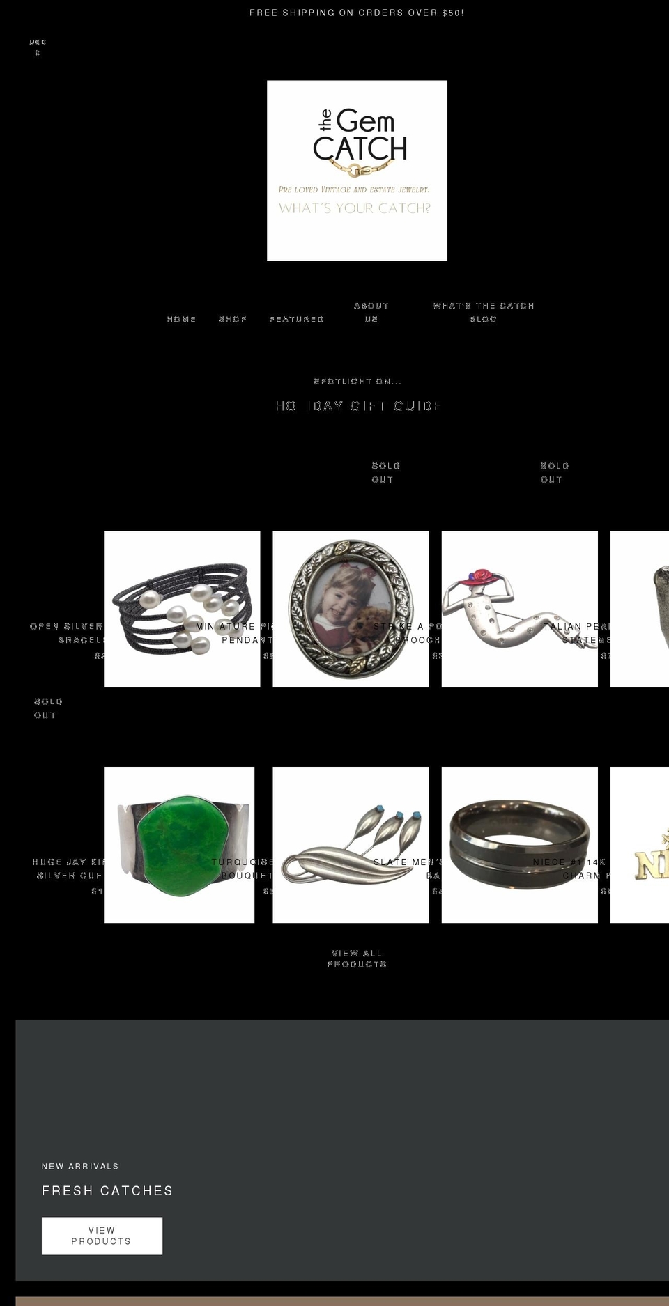thegemcatch.com shopify website screenshot