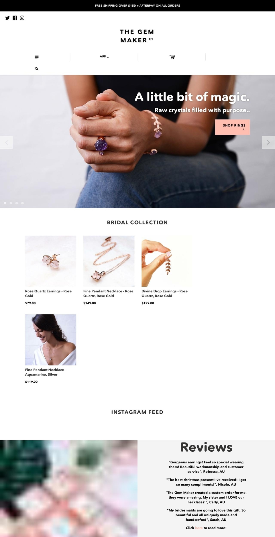 thegemmaker.com — Shopify storefront screenshot