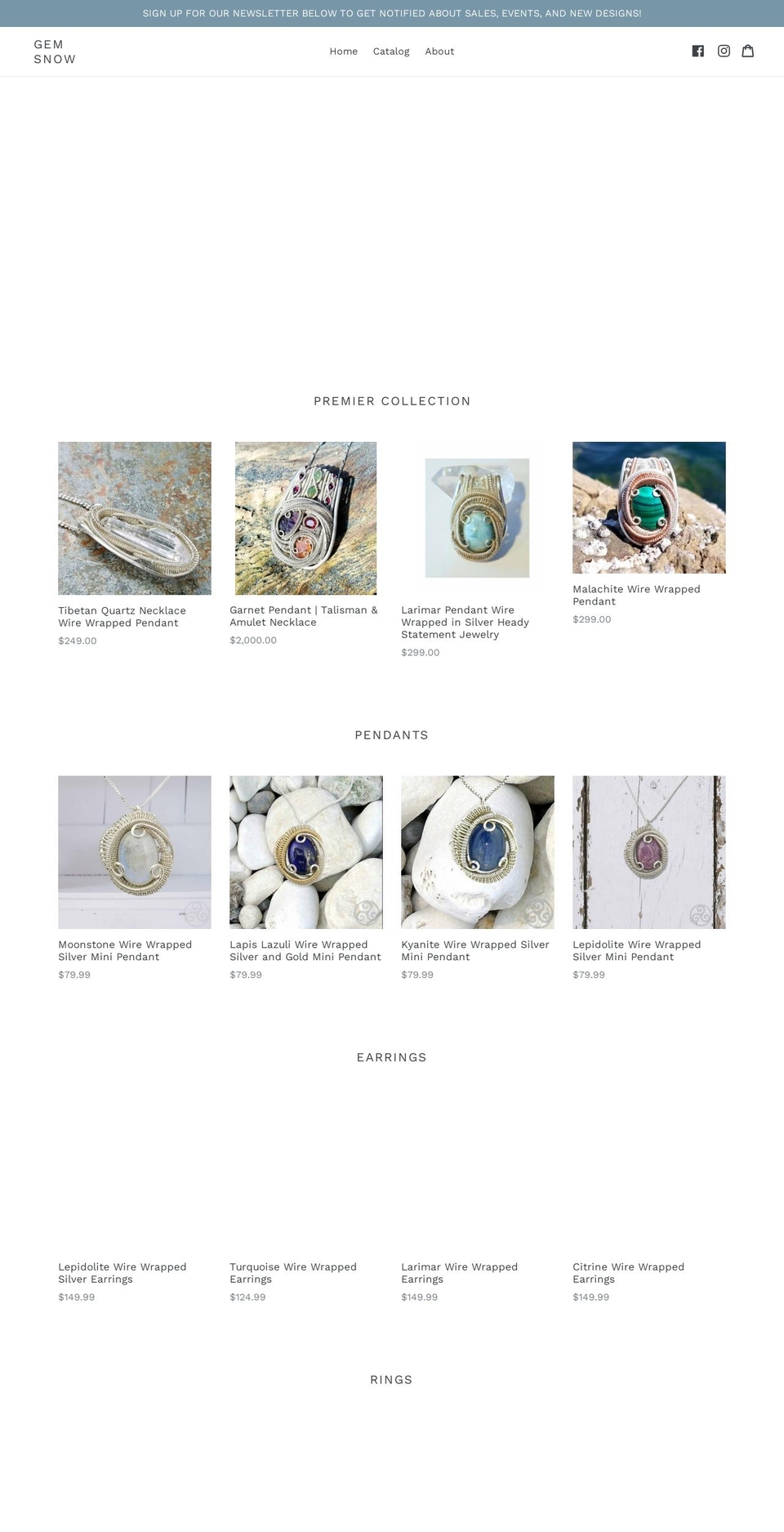 thegemsnow.com shopify website screenshot