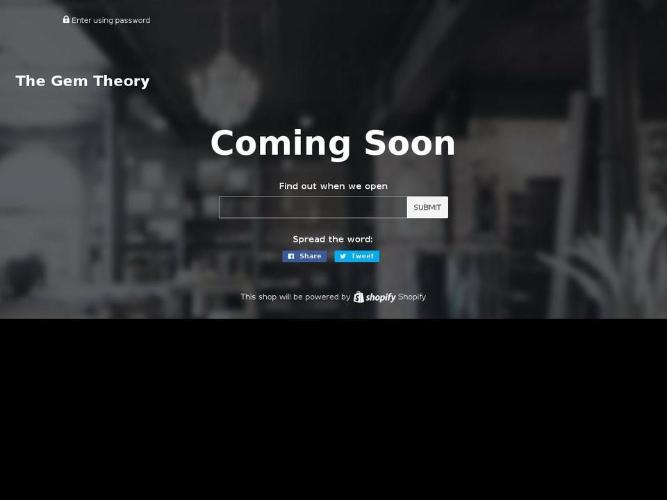 thegemtheory.com — Shopify storefront screenshot
