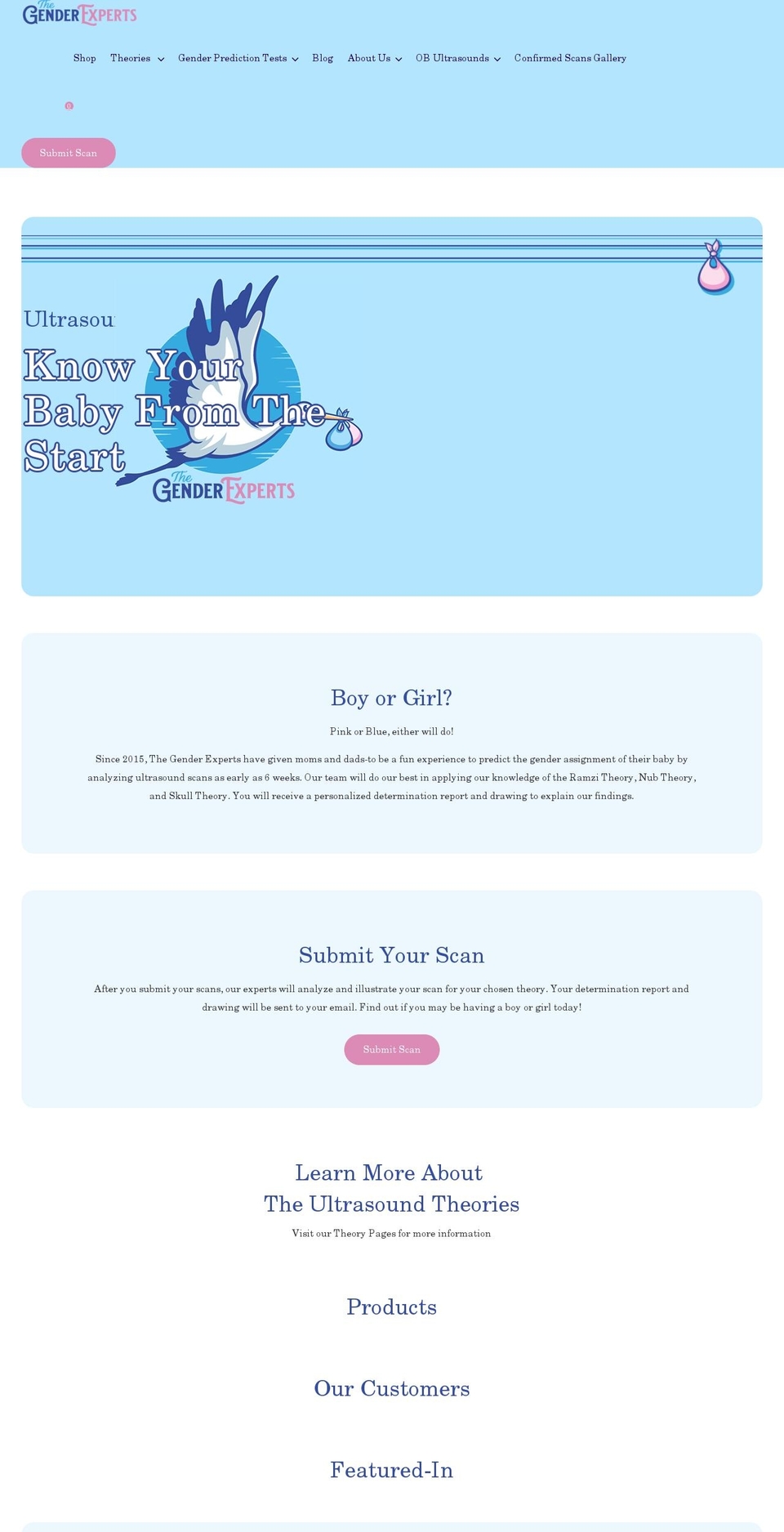 thegenderexperts.com shopify website screenshot