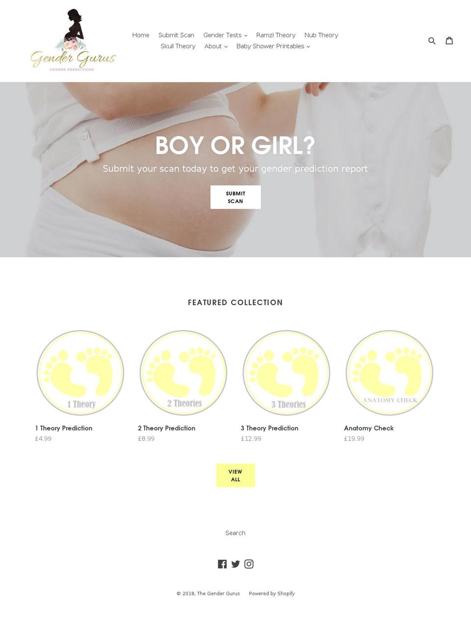 thegendergurus.com — Shopify storefront screenshot