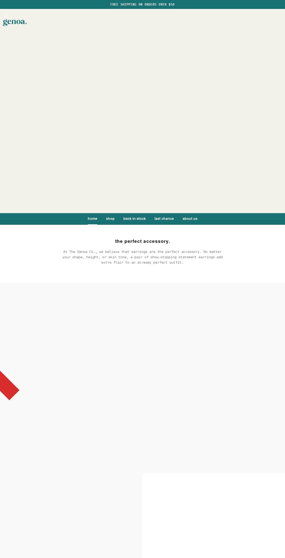 thegenoaco.com shopify website screenshot