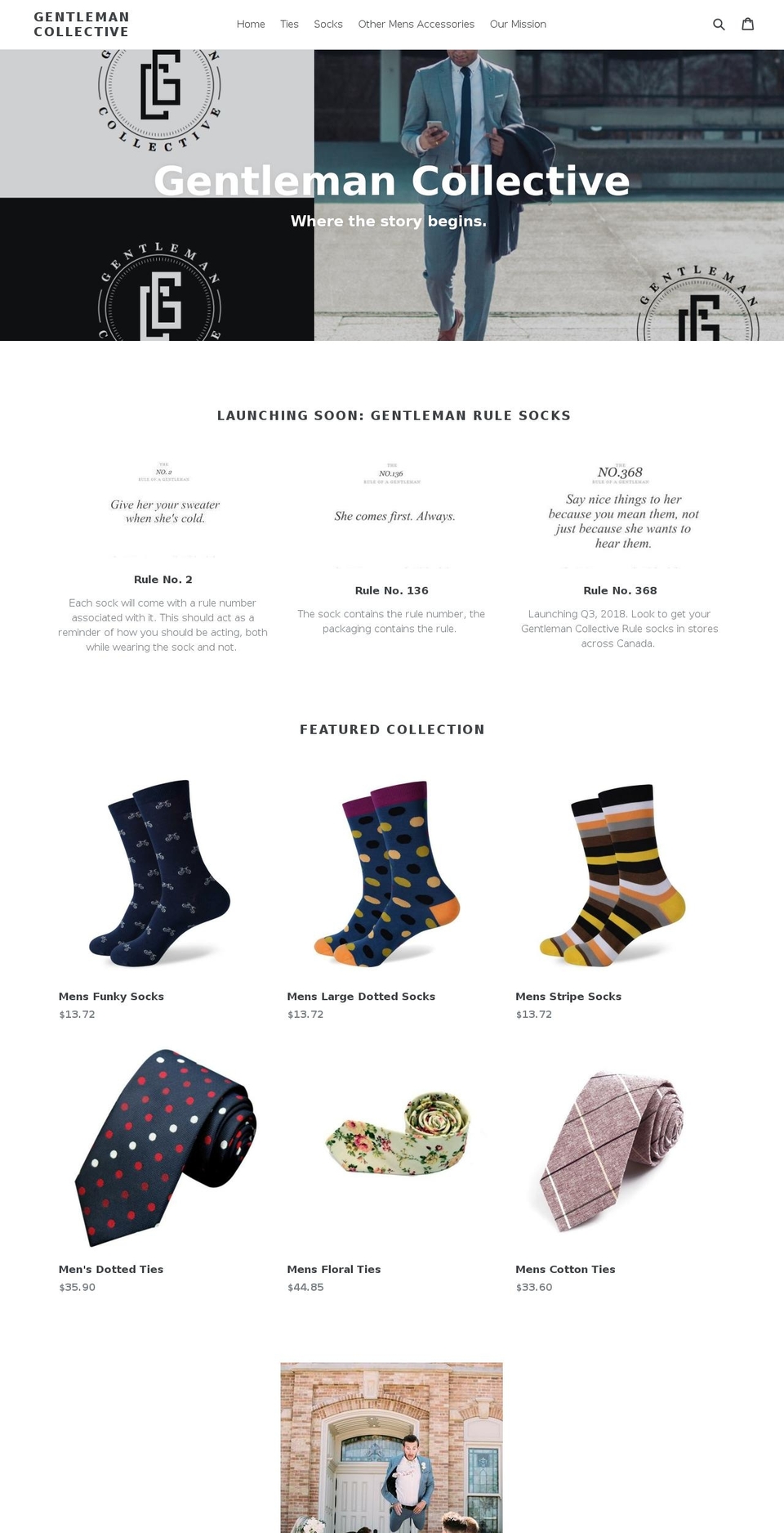 thegentlemancollective.com — Shopify storefront screenshot