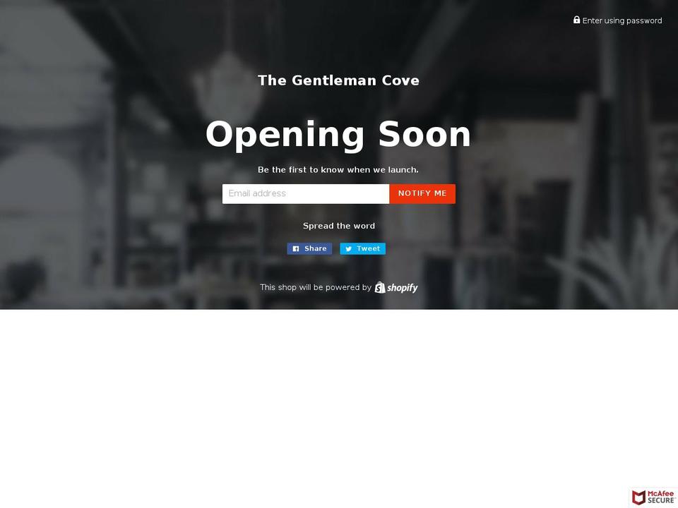 thegentlemancove.com — Shopify storefront screenshot