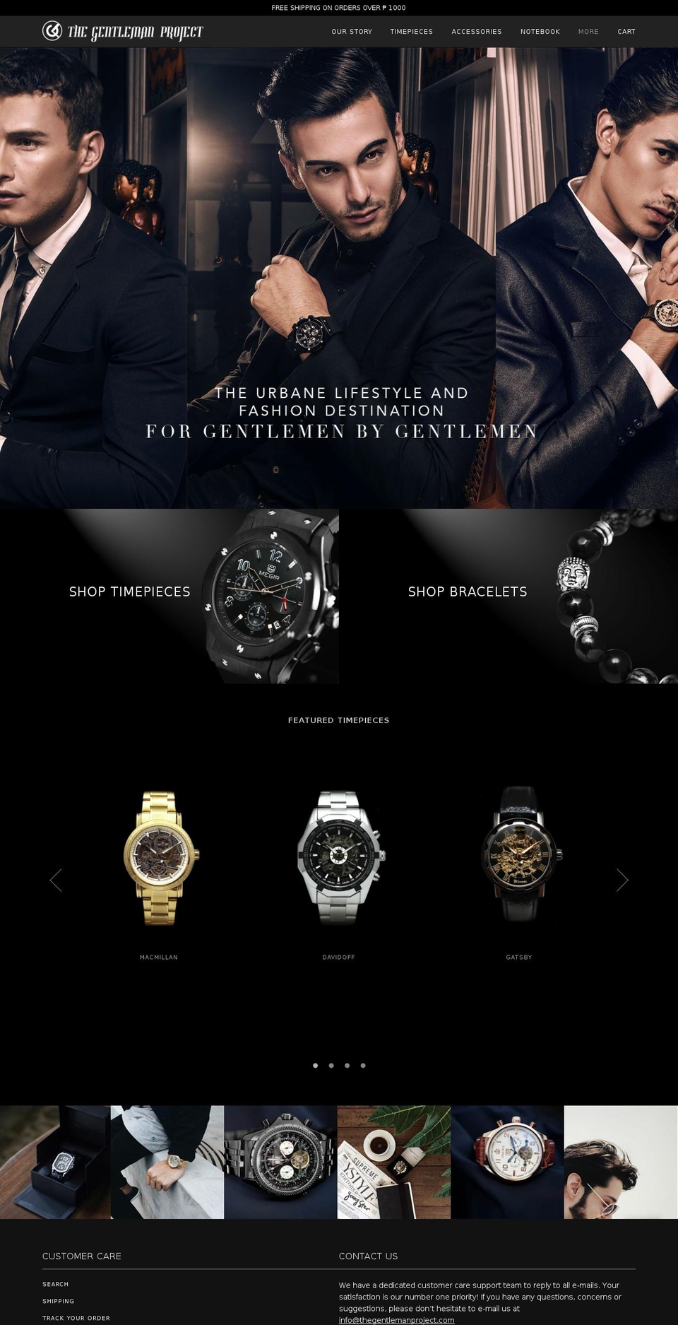 thegentlemanproject.com shopify website screenshot