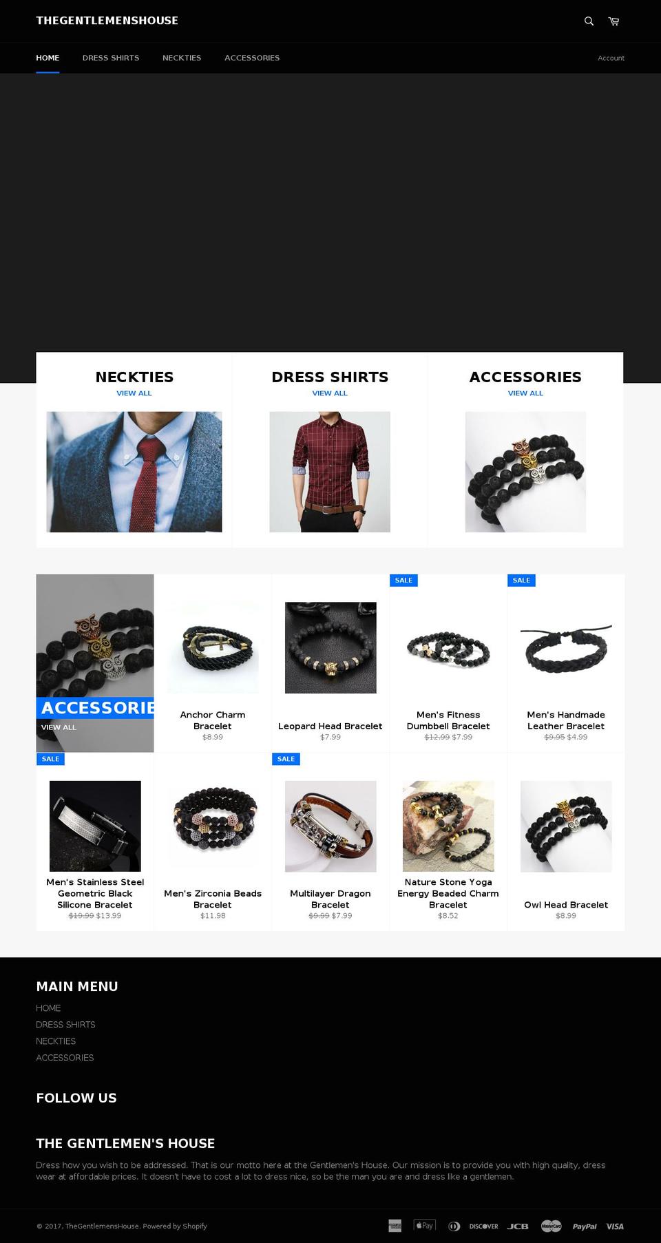 thegentlemenshouse.com shopify website screenshot