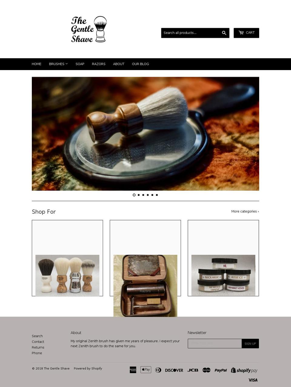 thegentleshave.com shopify website screenshot