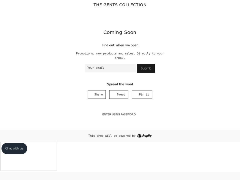 thegentscollection.com shopify website screenshot