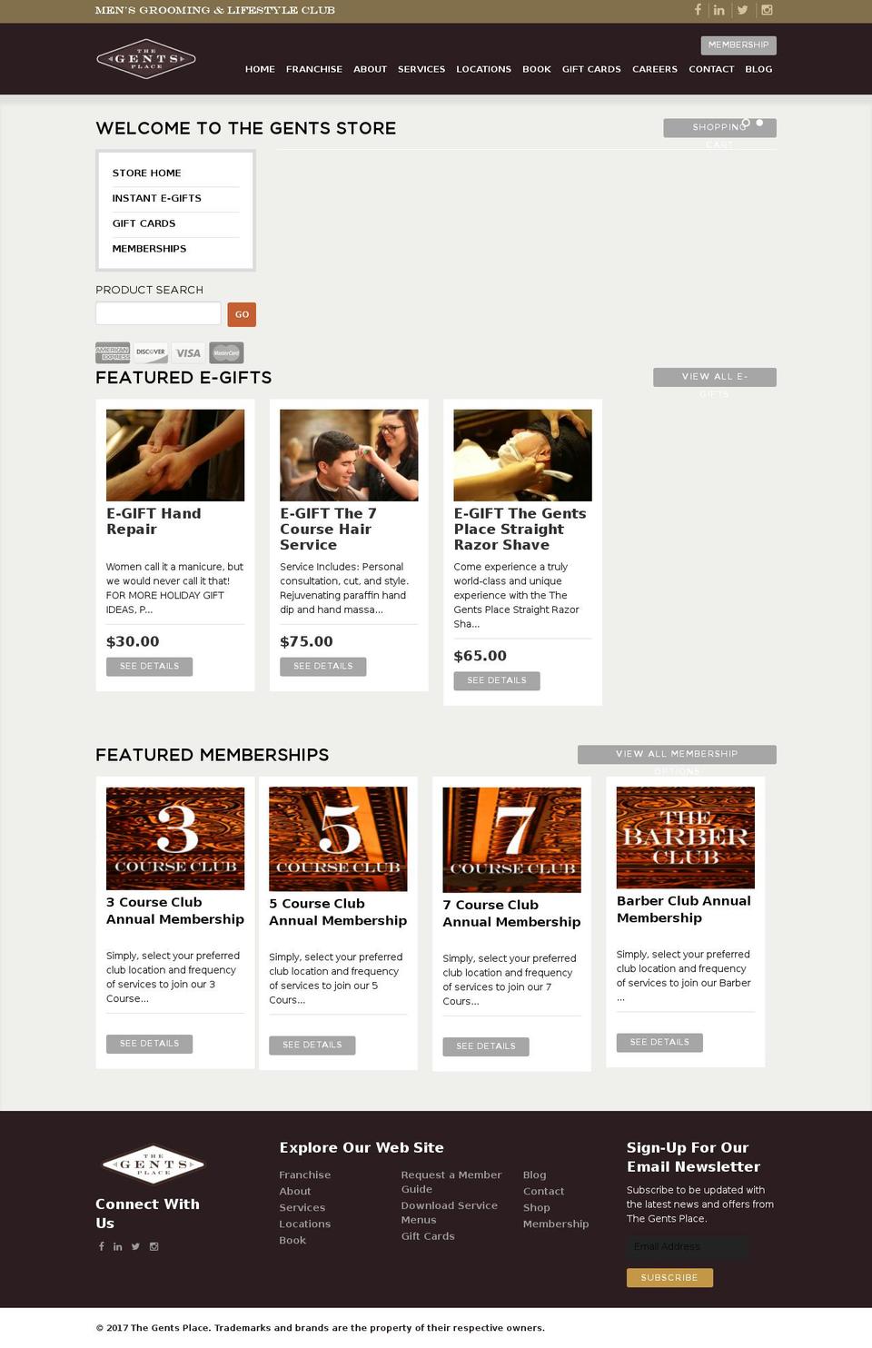 thegentsstore.com shopify website screenshot