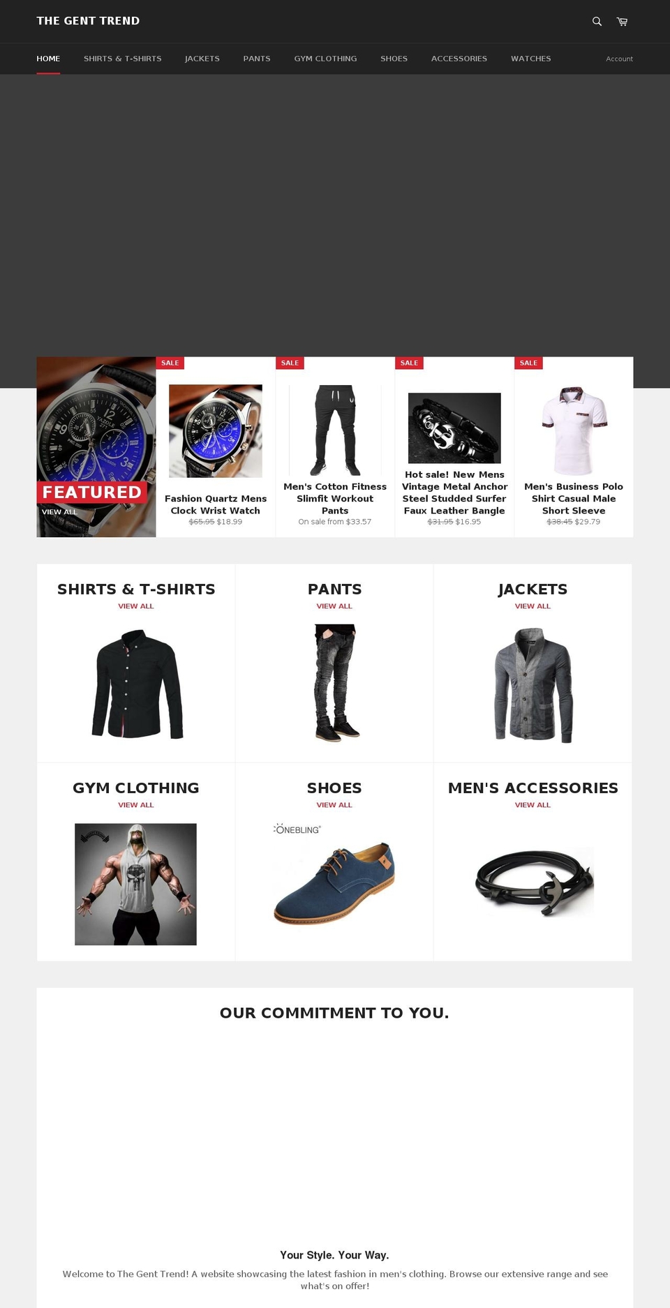 thegenttrend.com — Shopify storefront screenshot