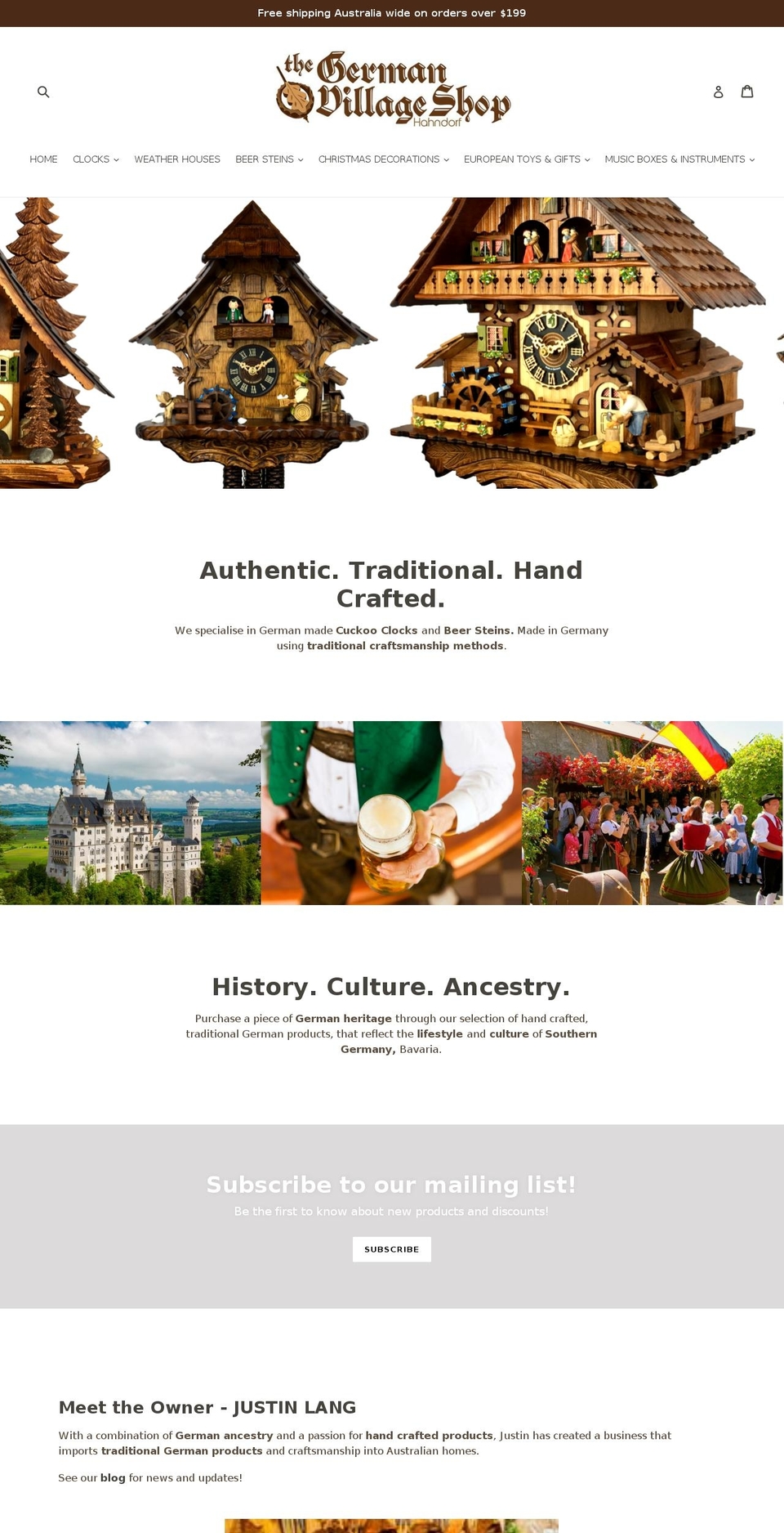 thegermanvillageshop.com.au shopify website screenshot