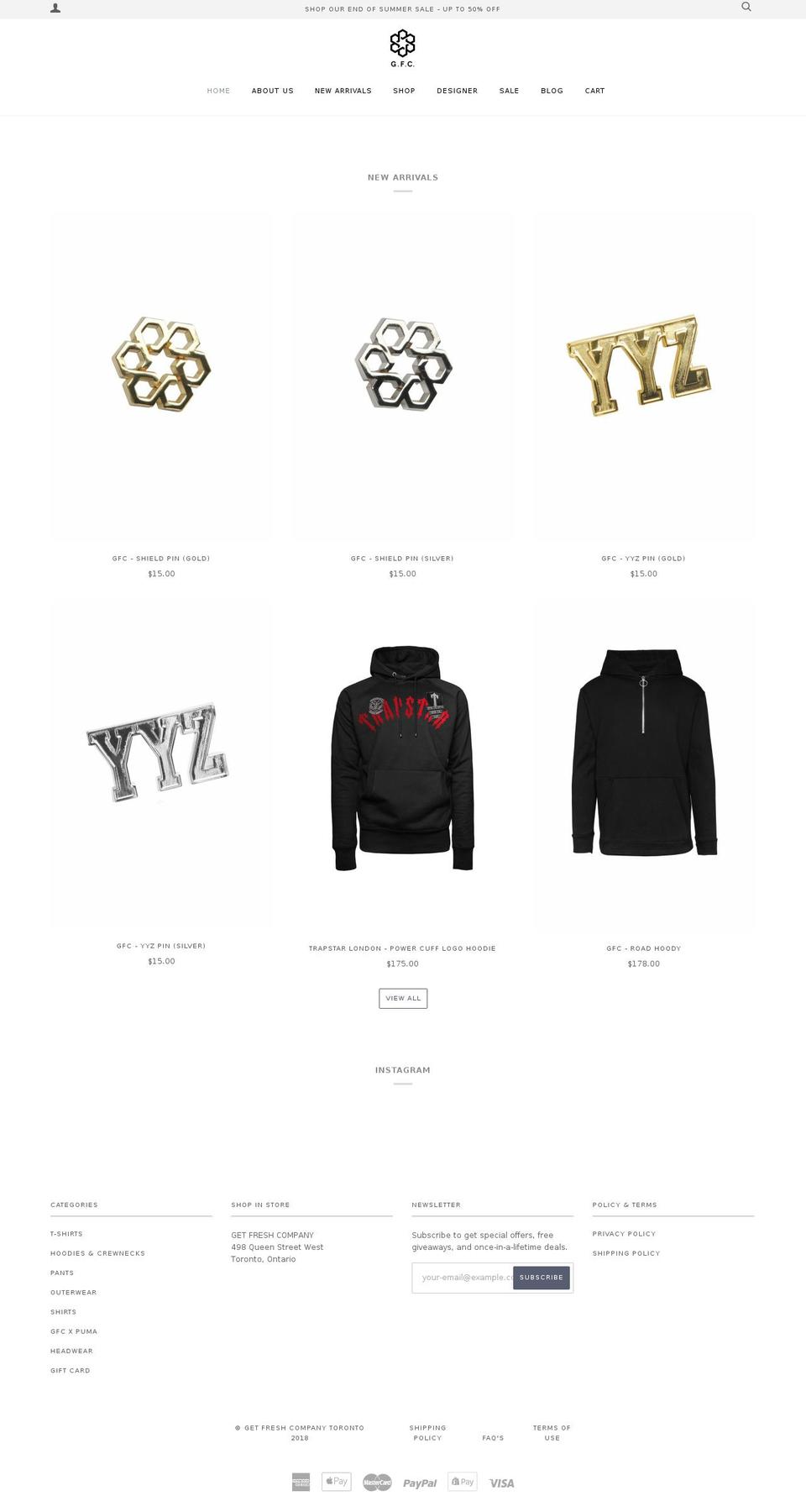 thegetfreshcompany.com — Shopify storefront screenshot