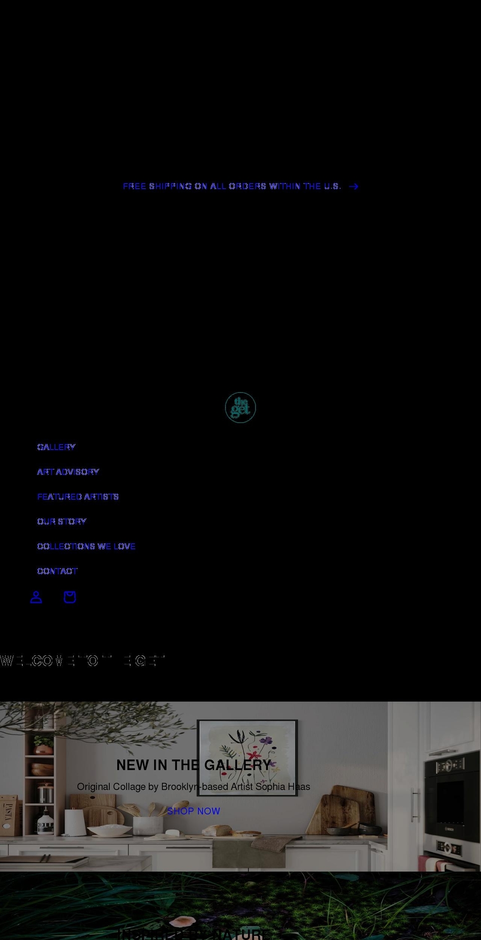 thegetgallery.com shopify website screenshot