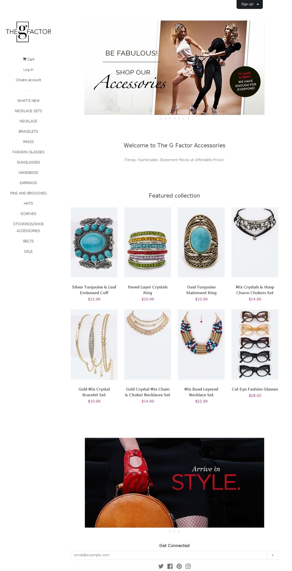 thegfactoraccessories.com shopify website screenshot
