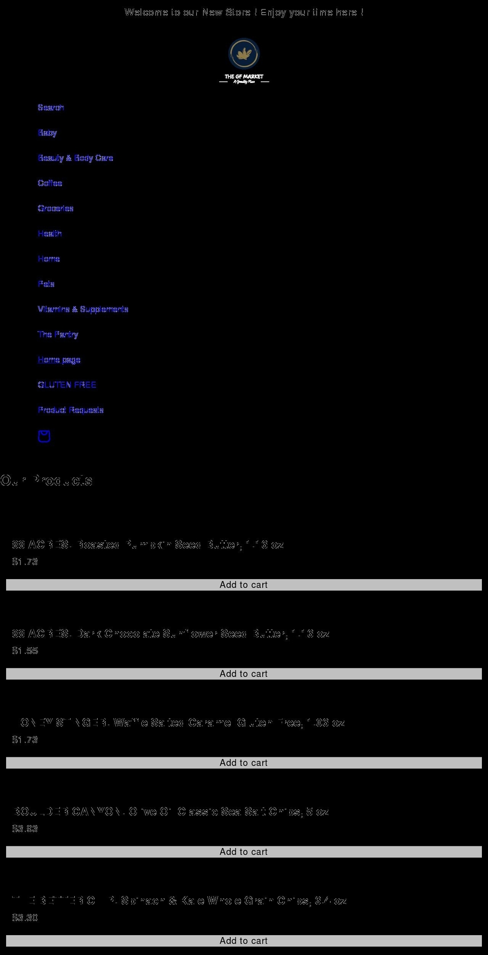 thegfmarket.com shopify website screenshot