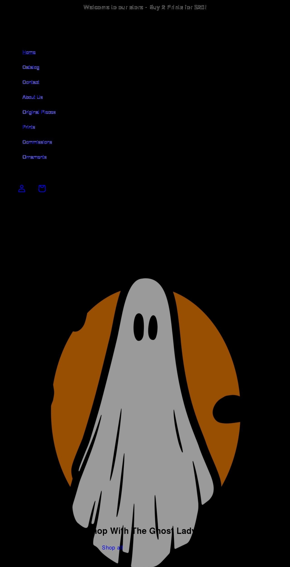 theghostlady.com shopify website screenshot