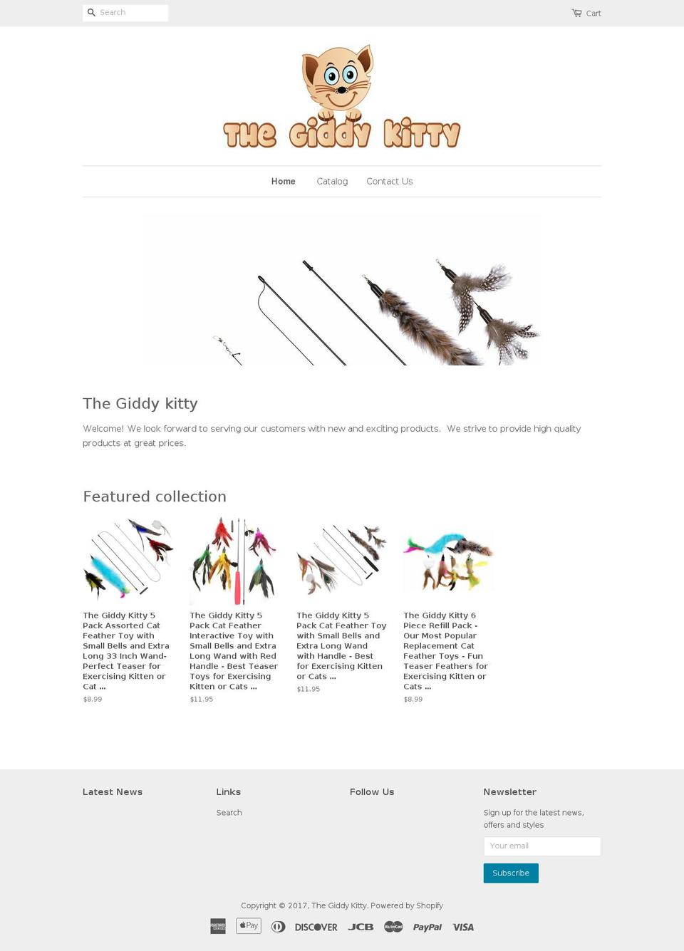 thegiddykitty.com shopify website screenshot