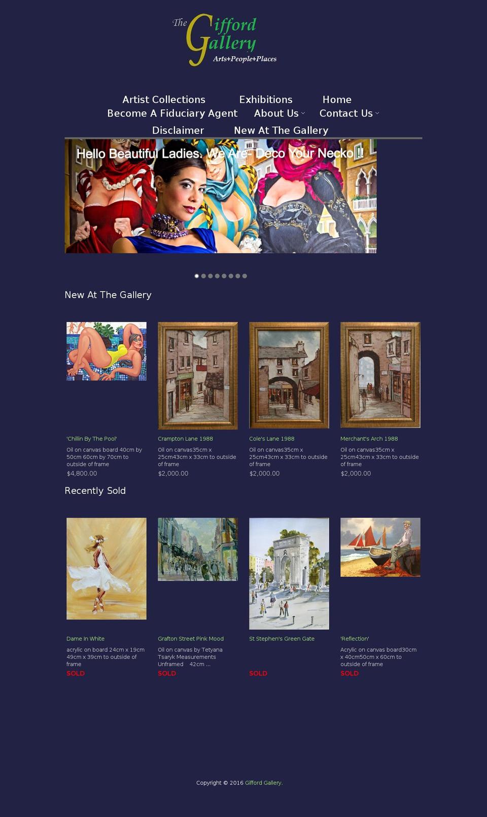 The Gifford Gallery Shopify theme site example thegiffordgallery.com