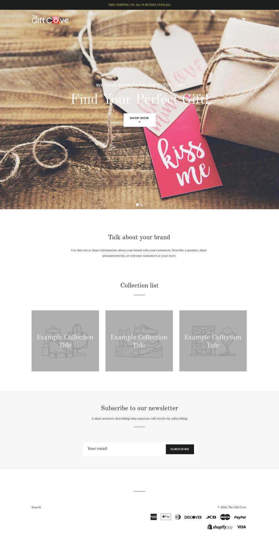 thegiftcove.com — Shopify storefront screenshot