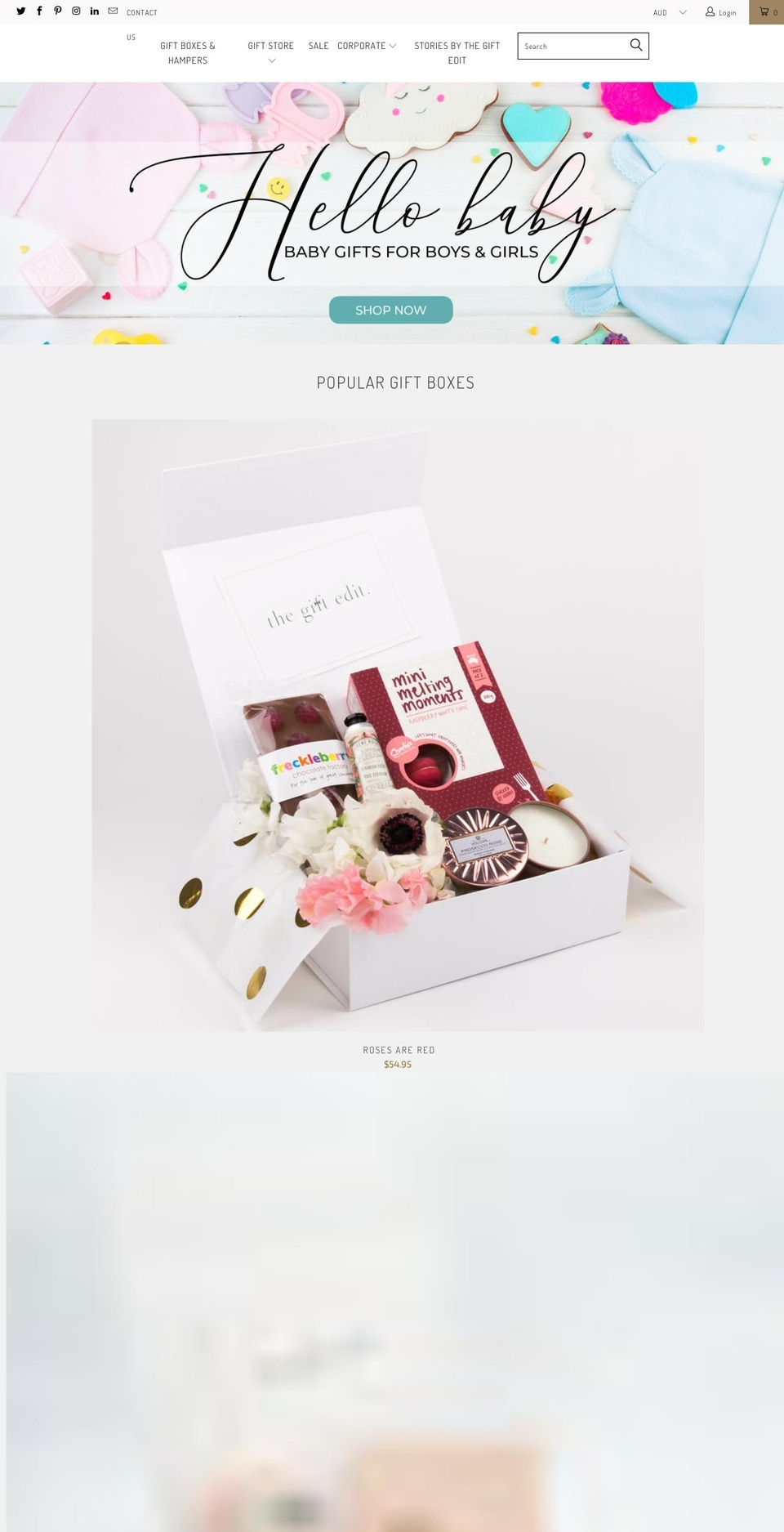 thegiftedit.com.au shopify website screenshot