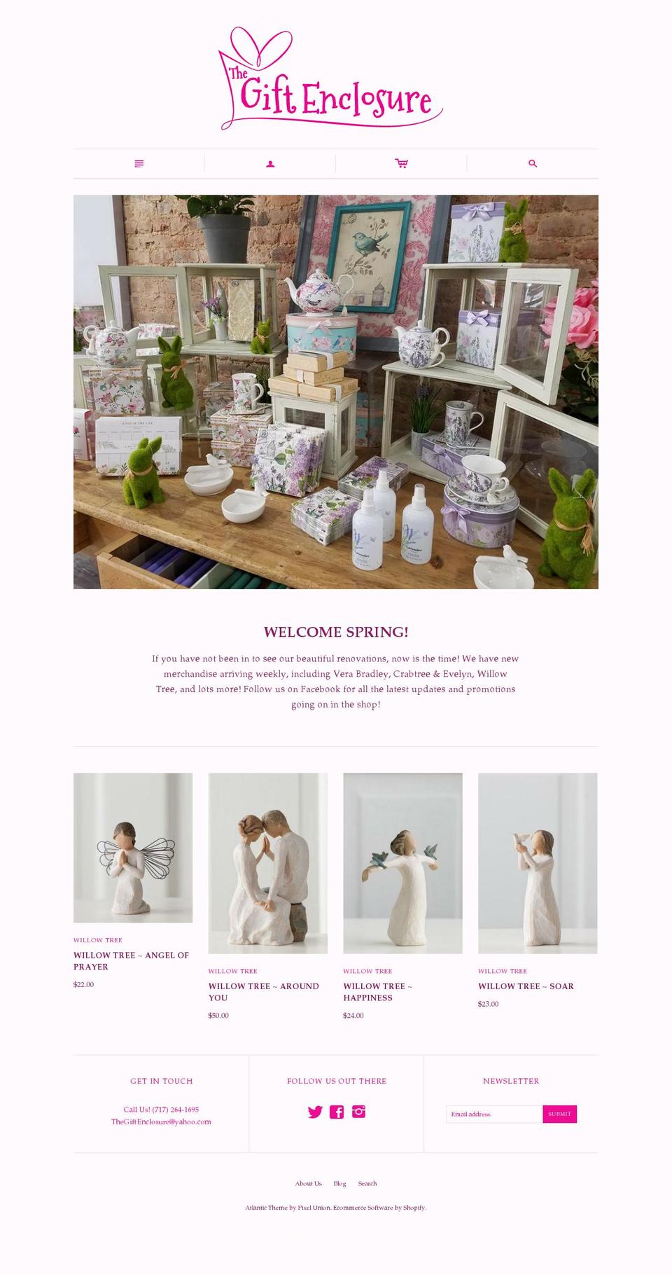 thegiftenclosure.com shopify website screenshot