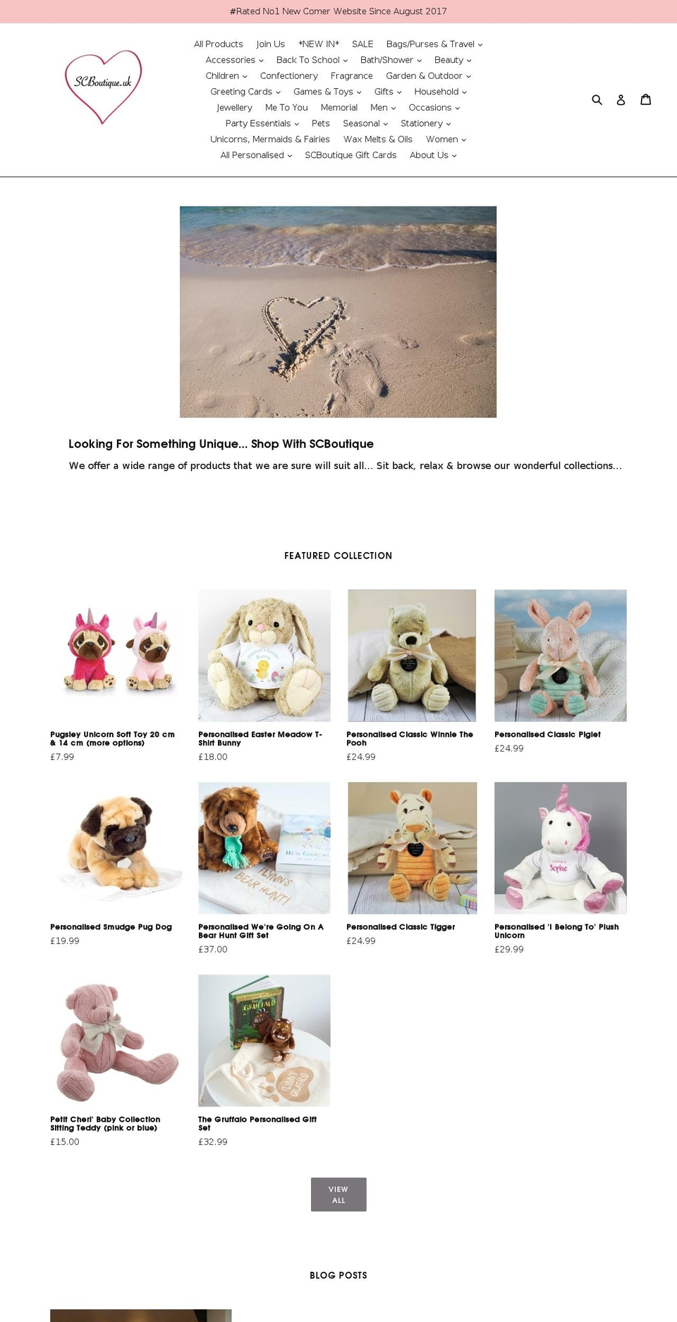 thegiftfairyboutique.com — Shopify storefront screenshot