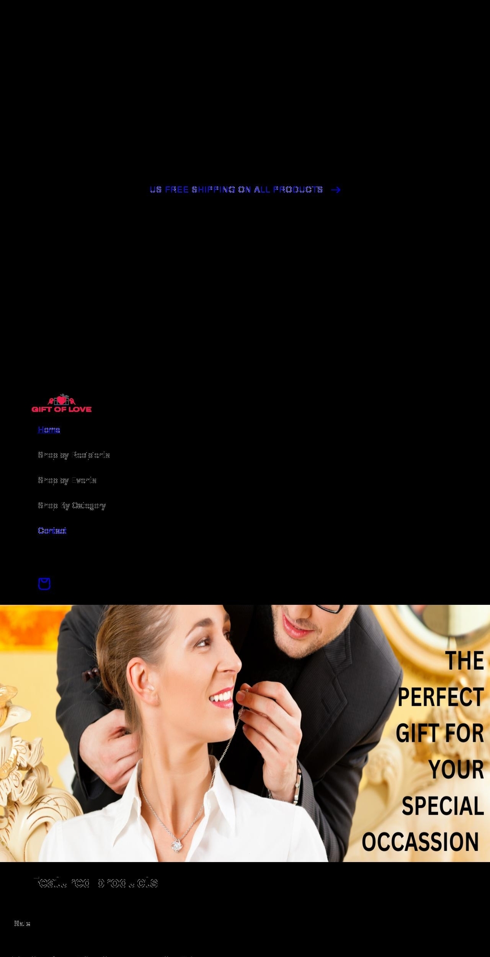 thegiftforlove.com shopify website screenshot