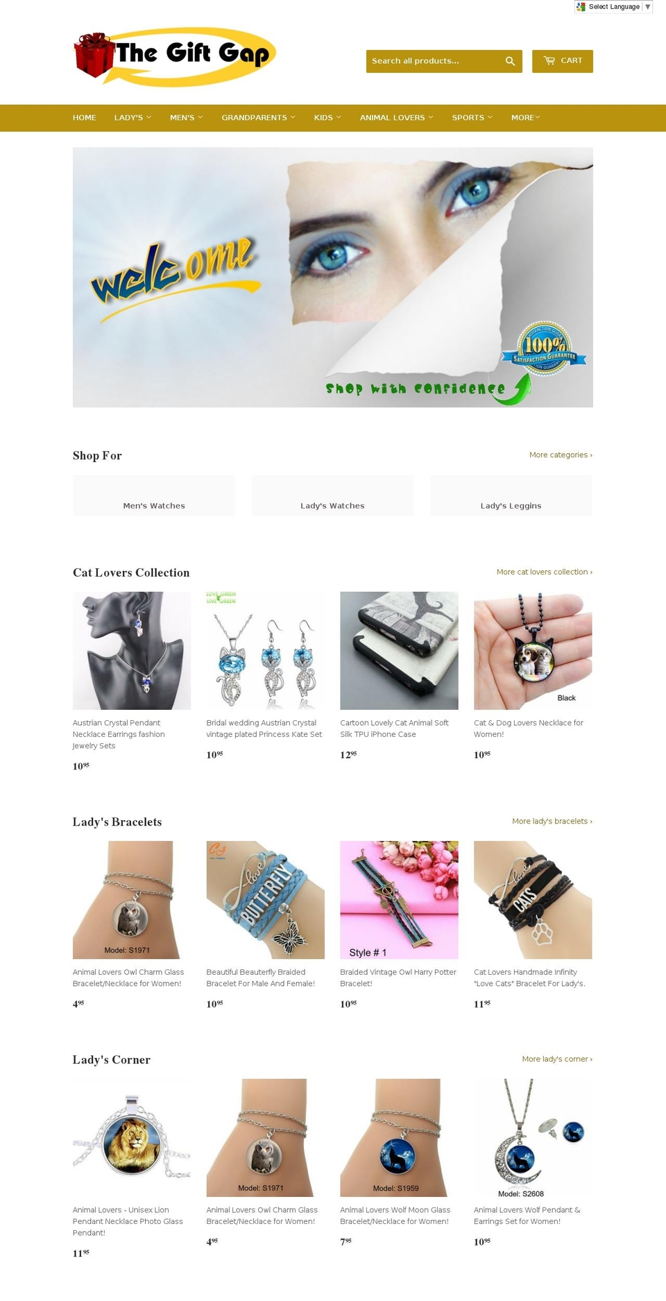 thegiftgap.com shopify website screenshot
