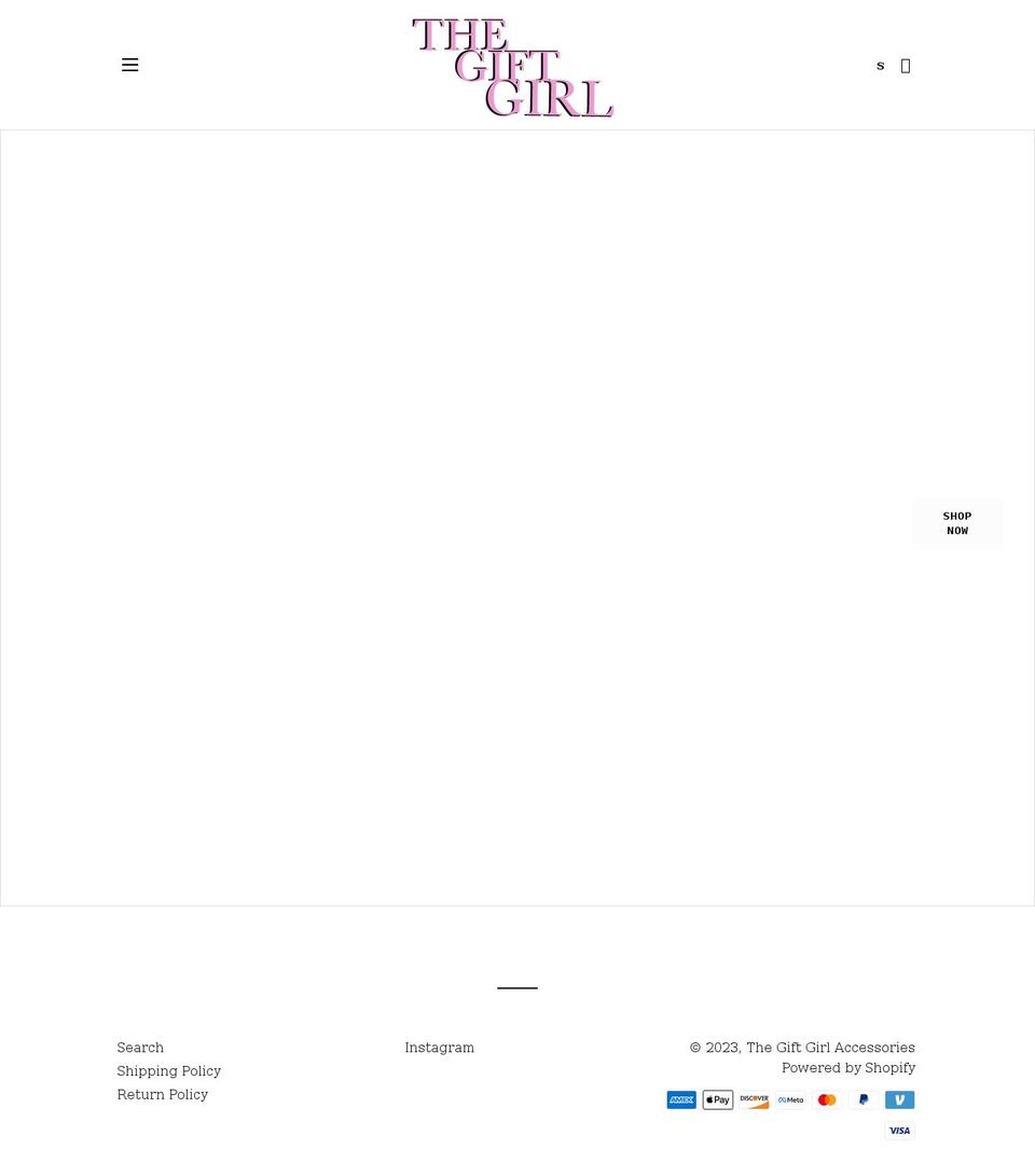 thegiftgirlaccessories.com shopify website screenshot
