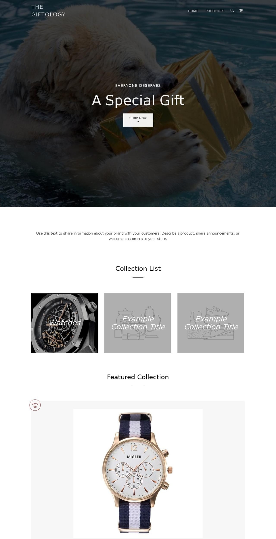 thegiftology.com shopify website screenshot