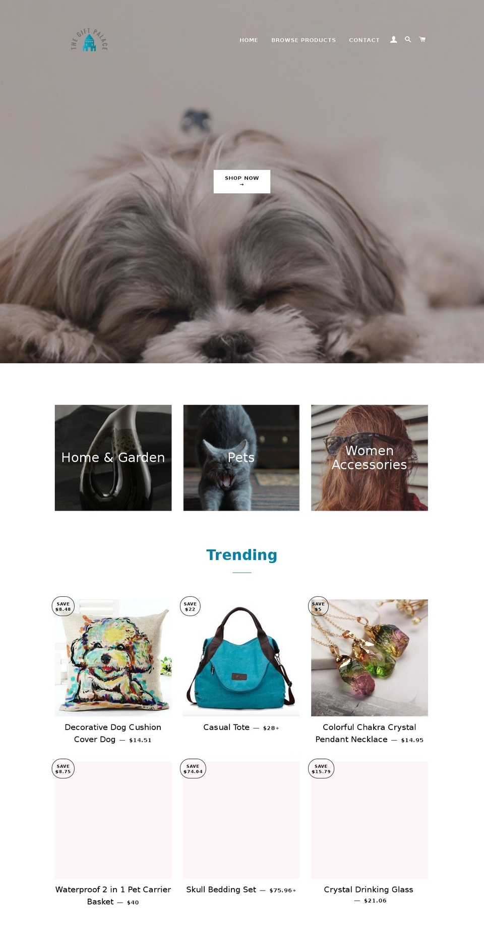 thegiftpalace.net shopify website screenshot