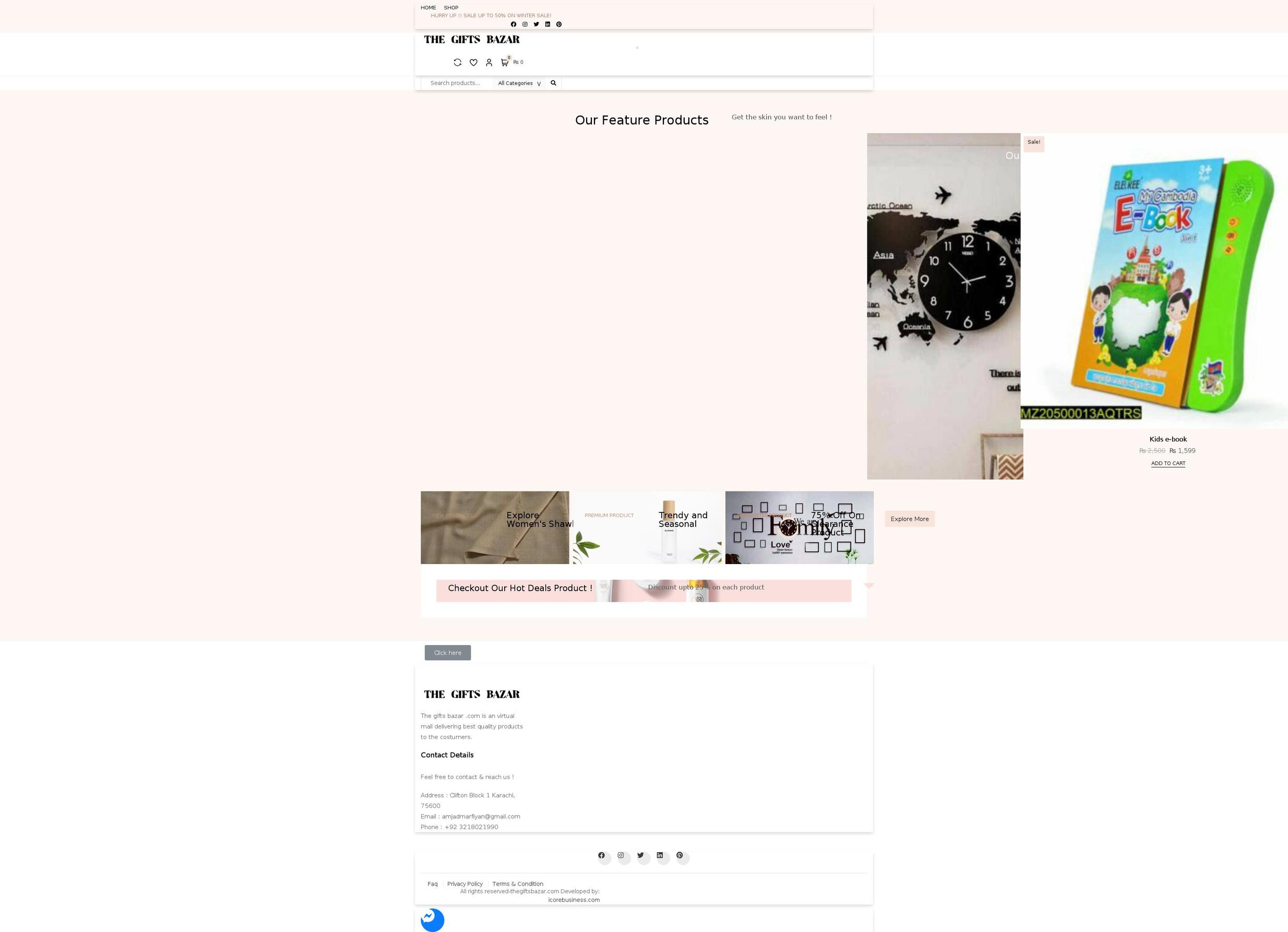 thegiftsbazar.com — Shopify storefront screenshot