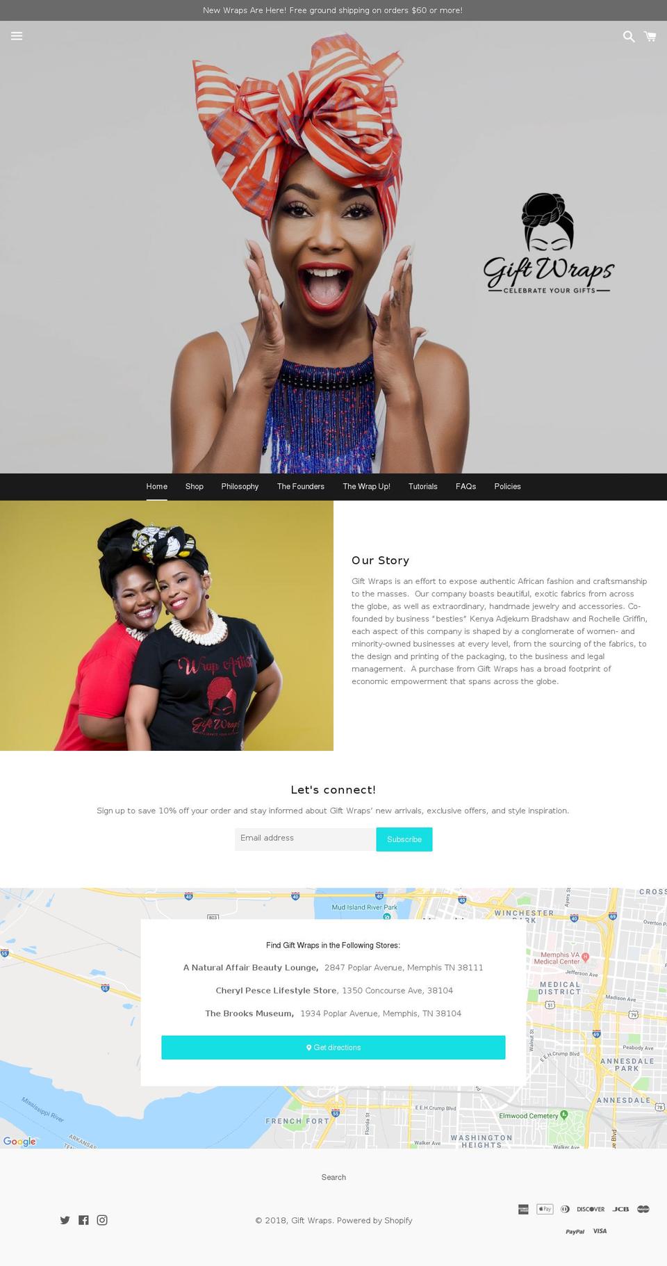 thegiftwraps.com — Shopify storefront screenshot