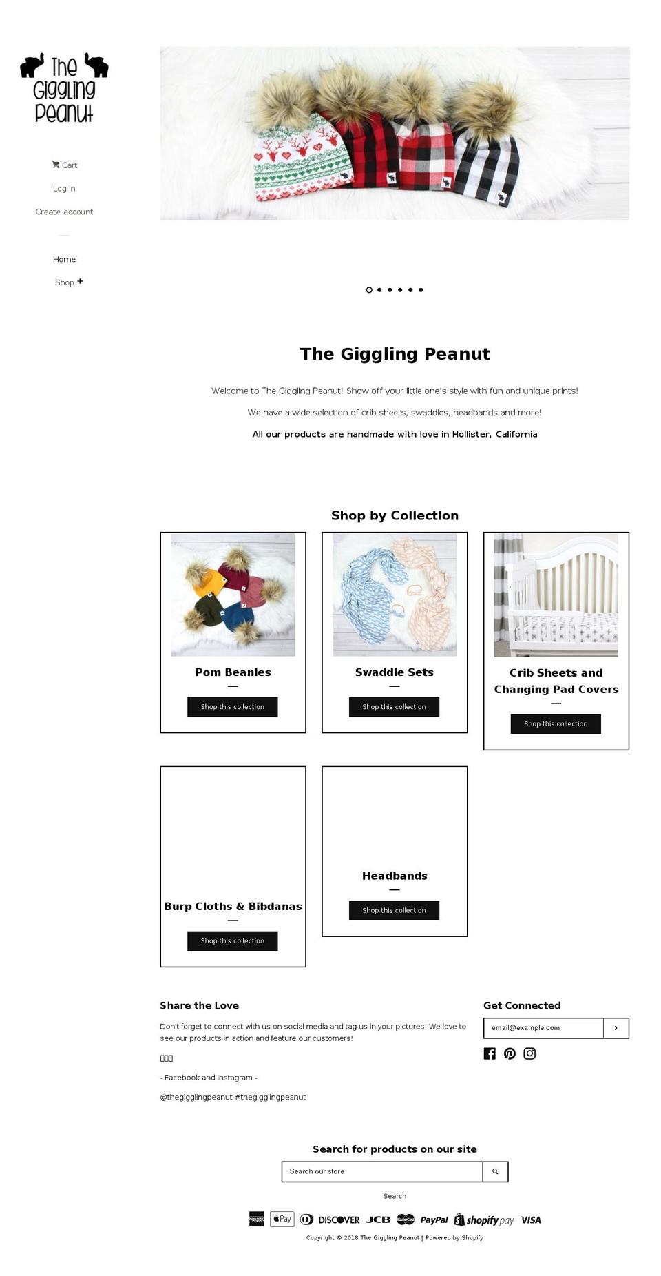 thegigglingpeanut.com shopify website screenshot