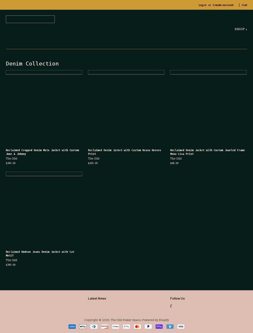 thegild-makerspace.com shopify website screenshot