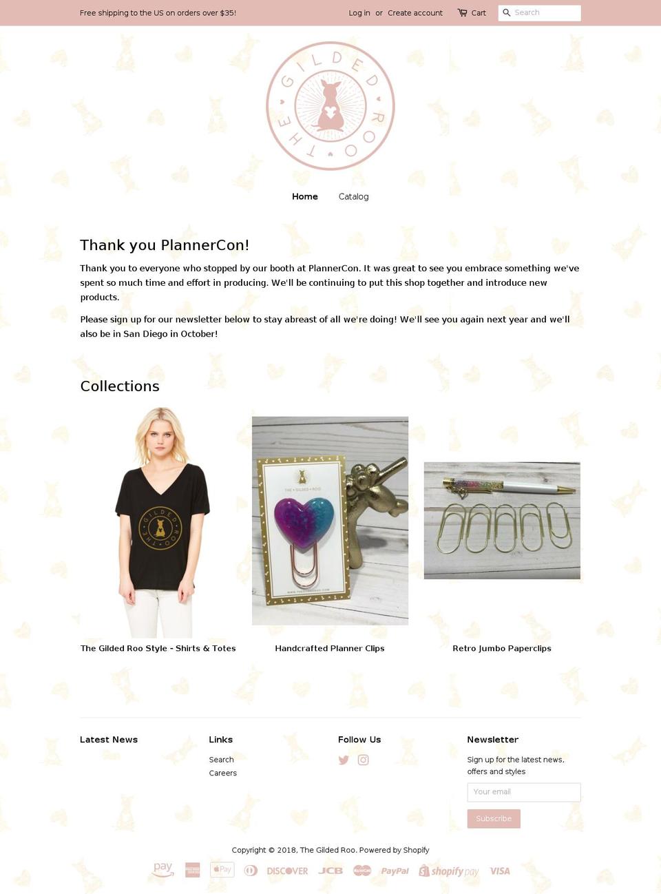 thegildedroo.com — Shopify storefront screenshot