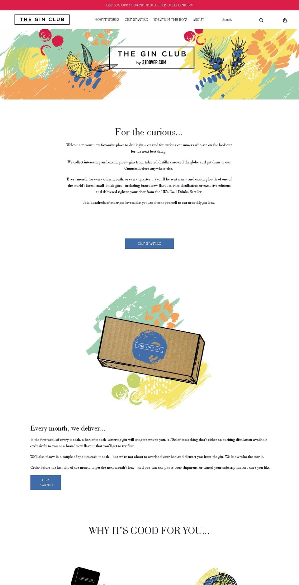 theginclub.com — Shopify storefront screenshot