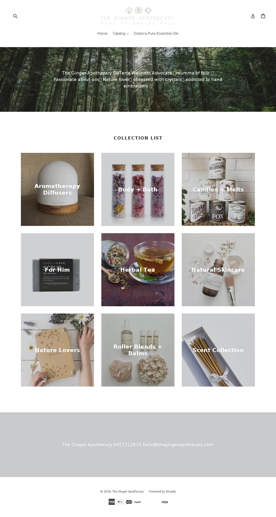 thegingerapothecary.com — Shopify storefront screenshot