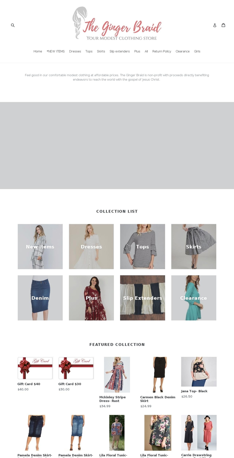 thegingerbraid.com shopify website screenshot