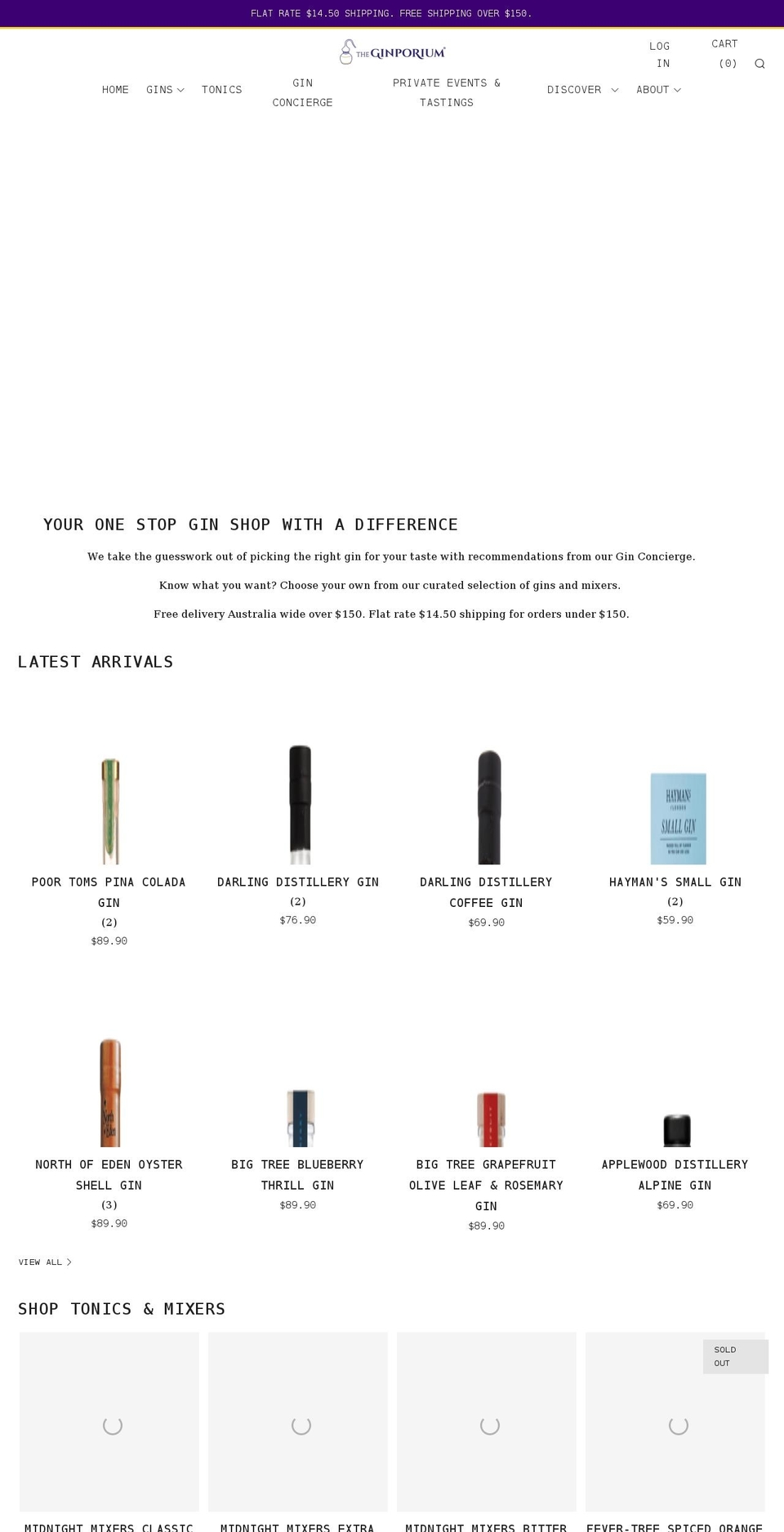 theginporium.com shopify website screenshot