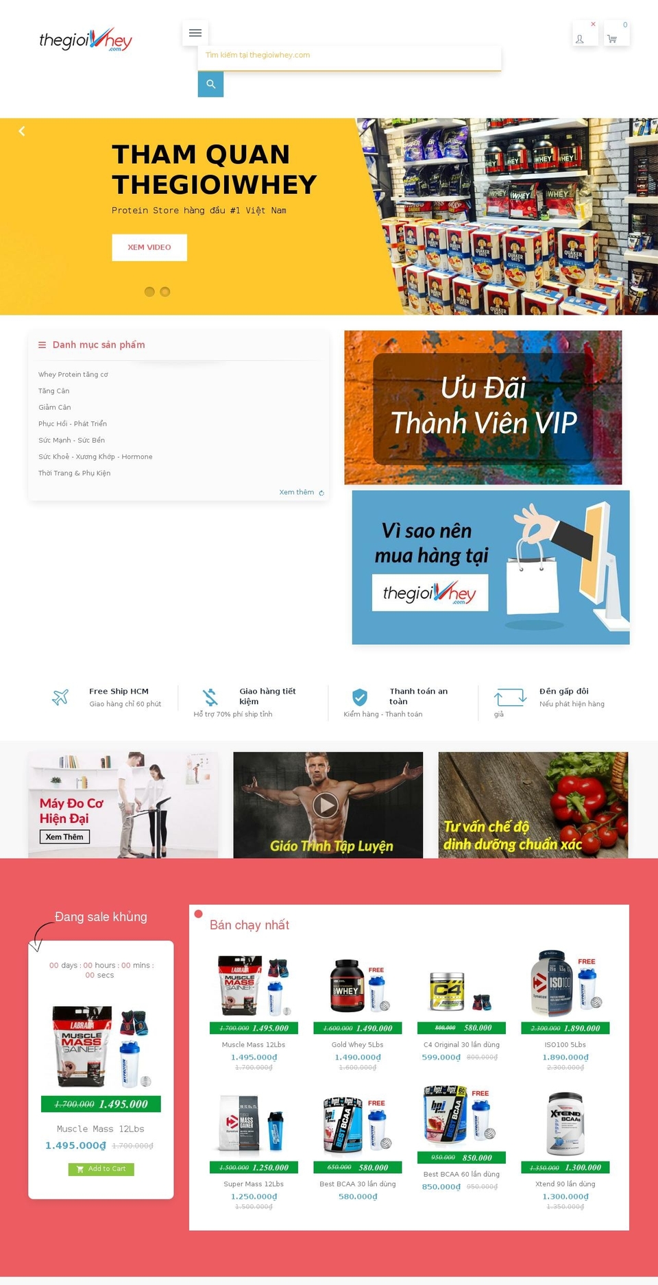 bingobinerial Shopify theme site example thegioiwhey.com