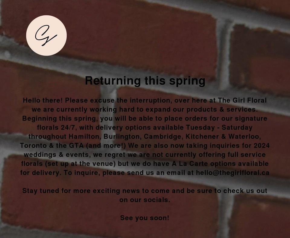 thegirlfloral.ca shopify website screenshot