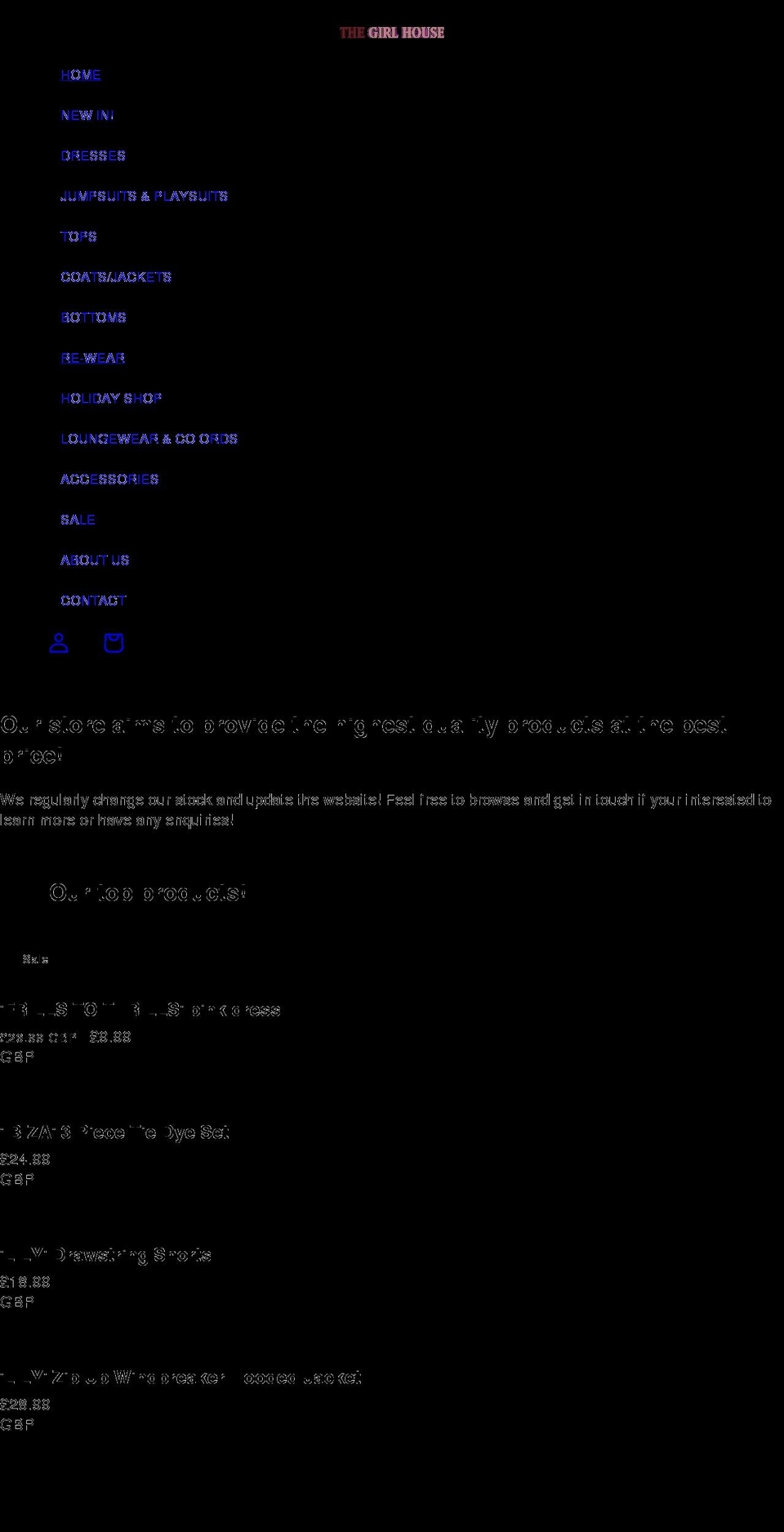 thegirlhouse.co.uk shopify website screenshot
