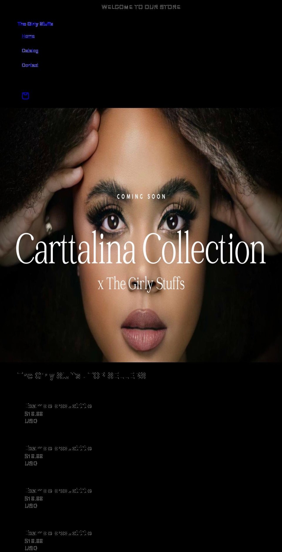 thegirlystuffs.com shopify website screenshot