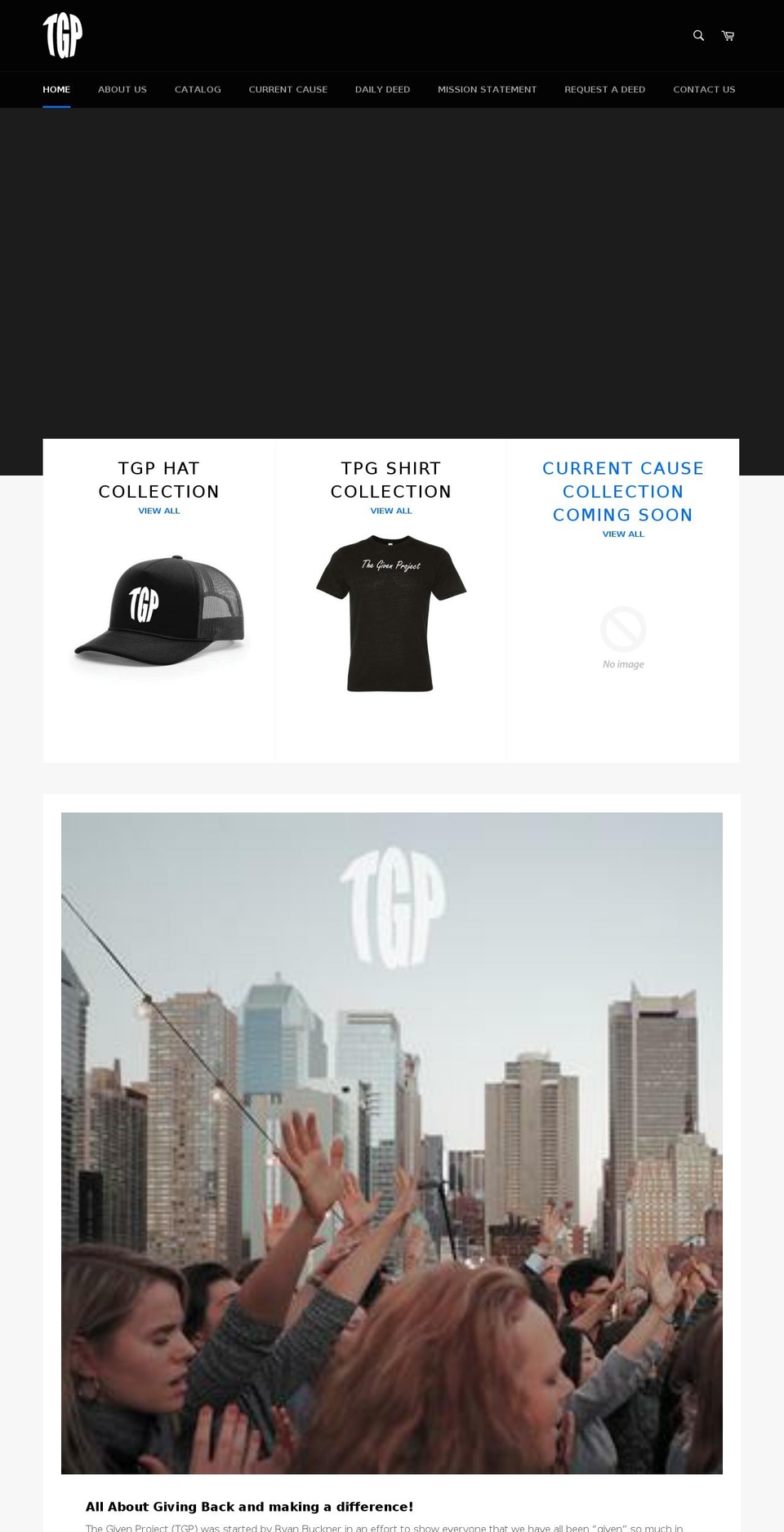 thegivenproject.com — Shopify storefront screenshot